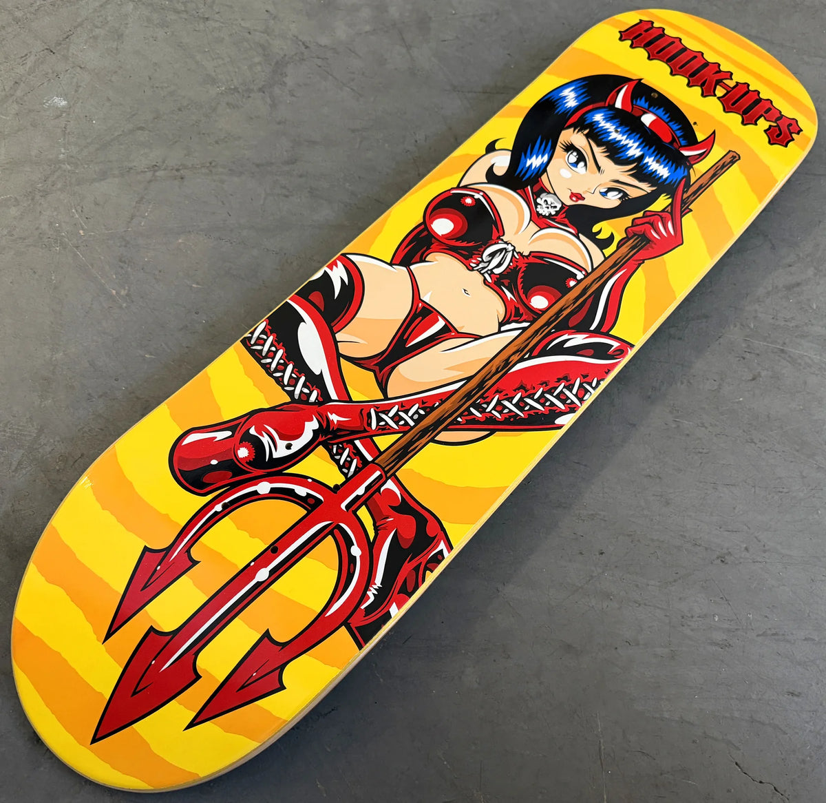 Hook Ups Skateboards Devil Queen Skateboard Deck - 8.25