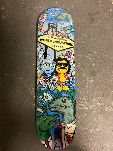 World Industries Skateboard Deck Loathing Las Vegas 8.25