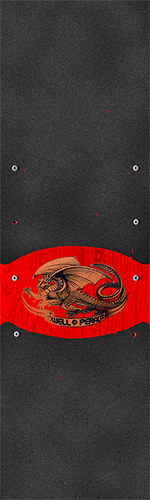 Powell Peralta Oval Dragon Black/Red Griptape - 10.5
