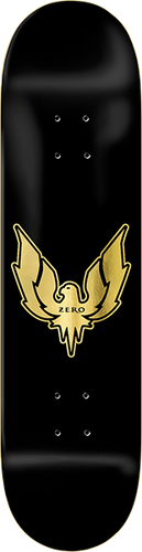 Zero Skateboards Firebird Black/Gold Foil Skateboard Deck 8.25