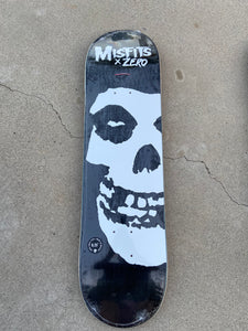 Zero Skateboards X Misfits Big Fiend Deck 8.0" x 31.6" Black/White Misfits Collab