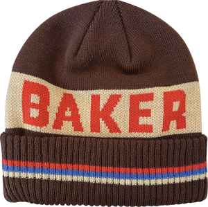 Baker Skateboards Olympian Brown Beanie Hat - One size fits most