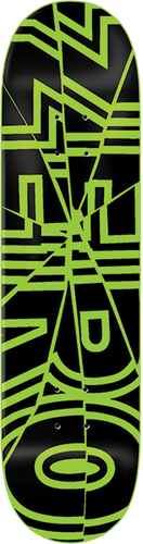Zero Skateboards SHATTERED Bold GITD Black / Glow Skateboard Deck - 8.5