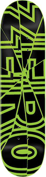 Zero Skateboards SHATTERED Bold GITD Black / Glow Skateboard Deck - 8.5