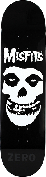 Zero Skateboards X Misfits Fiend Skull. Deck 8.12 Black/White Misfits Collab