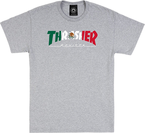 Thrasher Magazine Mexico Heather Grey Men's Short Sleeve T-Shirt