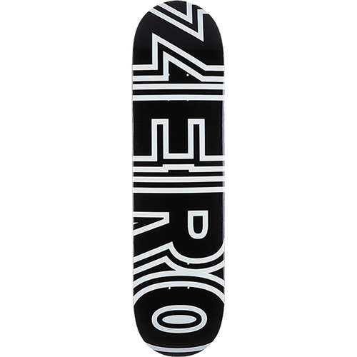 Zero Skateboards Bold Black / White Skateboard Deck All Sizes