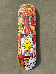 World Industries Flameboy Fire Sauce 8.25" Skateboard Deck
