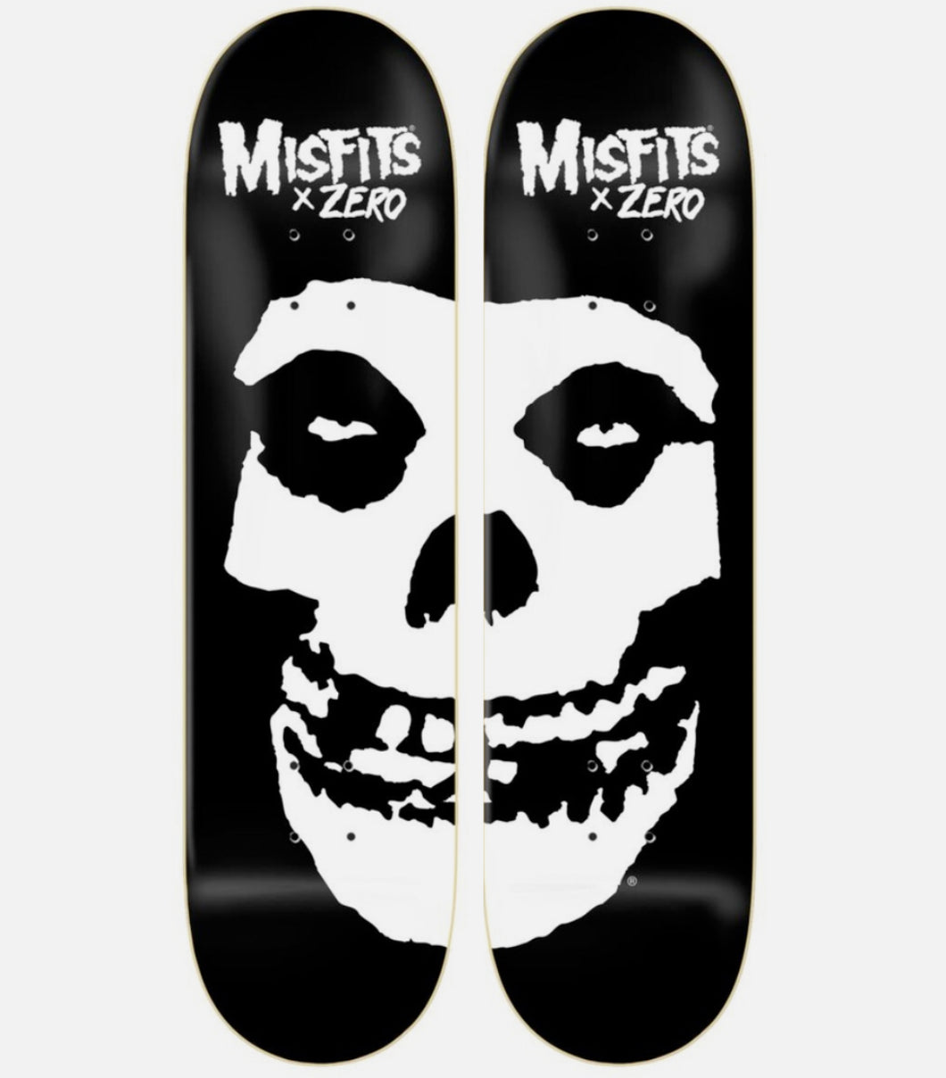 ZERO Skateboards X Misfits Fiend Skull Black Matte Decks 8.25 ( 2 decks )