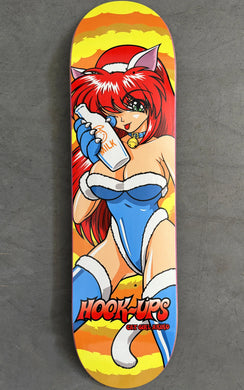 Hook Ups Skateboards OG Cat Girl Akiko Skateboard Deck - 8.25