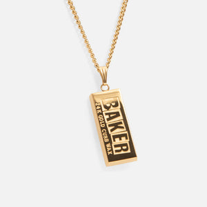 Baker Curb Wax Gold Necklace 24K GOLD Plated
