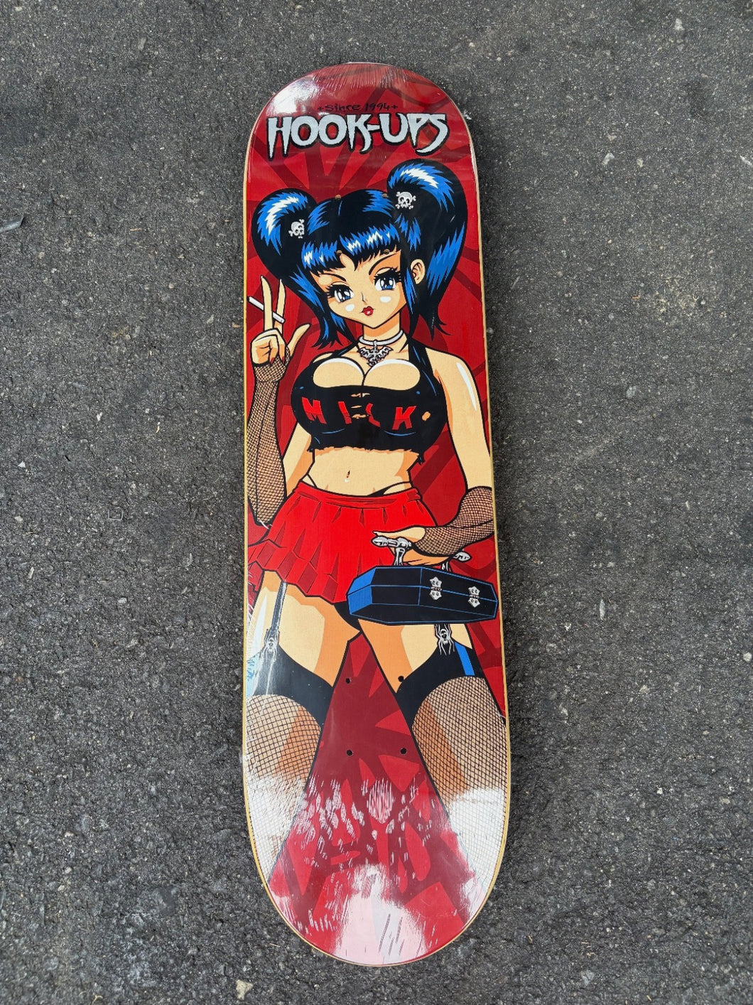 Hook Ups Skateboards Deck Raven 8.25