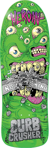 Heroin Skateboards Curb Crusher Chomp Green Dip Deck 10.25 x 32 x 14.75  Razor Edge
