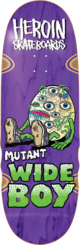 Heroin Skateboards Mutant Wide Boy Deck 10.28 x 32.3 Assorted Stains