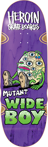 Heroin Skateboards Mutant Wide Boy Deck 10.28 x 32.3 Assorted Stains