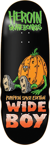 Heroin Skateboards Pumpkin Spice Wide Boy Deck 10.75 x 32.25