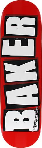 Baker Brand Logo Red/White Mini Deck 7.3 x 29.5