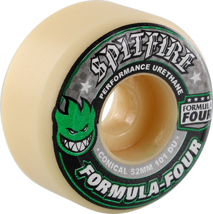 Spitfire Formula Four Conical 101a Wheels Natural/Green