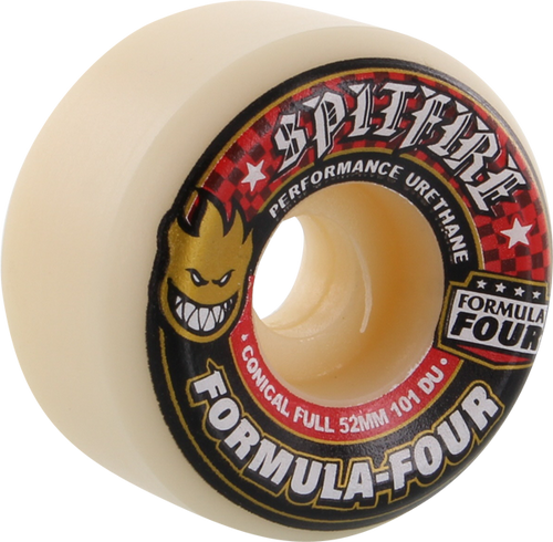 Spitfire Formula Four Conical Full 101a Wheels Natural/Red