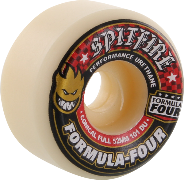 Spitfire Formula Four Conical Full 101a Wheels Natural/Red