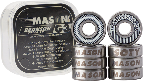 Bronson Speed Co. Mason Silva Pro Model G3 Skateboard Bearings