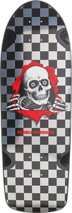 Powell Peralta OG Ripper Checker 17 Silver Foil Old School Skateboard Deck - 10" x 30"
