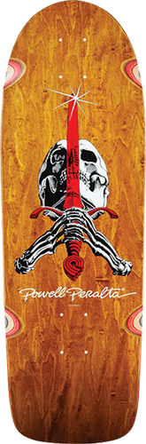 Powell Peralta OG Skull & Sword Brown Stain Deck 10x30