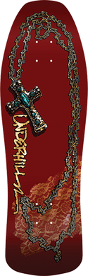 Powell Peralta Ray Underhill Cross Reissue Skateboard Deck Burgundy/Gold Foil - 9.9 x 31.5