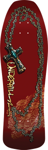 Powell Peralta Ray Underhill Cross Reissue Skateboard Deck Burgundy/Gold Foil - 9.9 x 31.5