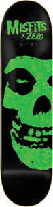 Zero Skateboards Misfits Fiend Skull Neon Green Skateboard Deck