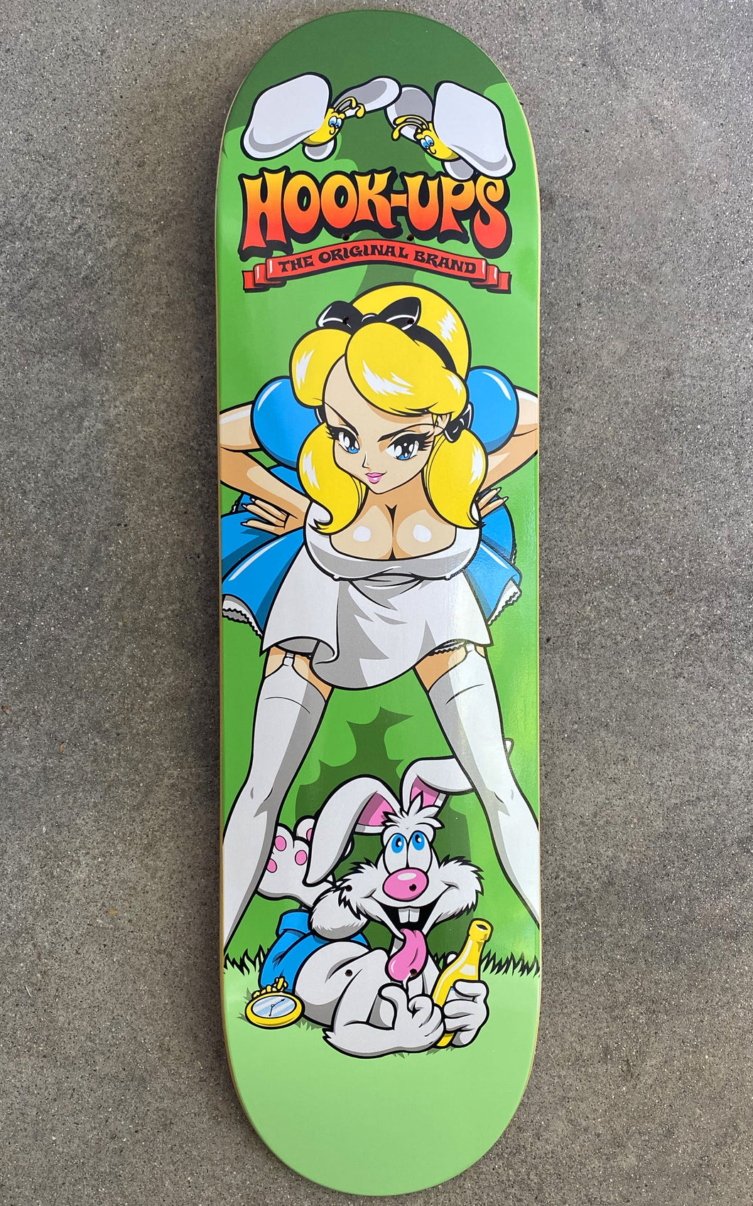 Hook Ups Skateboards Deck Alice & Friends Wonderland 8.25 X 31.75