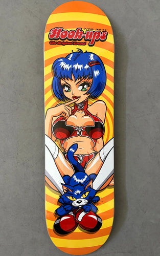 Hook Ups Skateboards Deck Miss Kitty 8.5 X 32.25