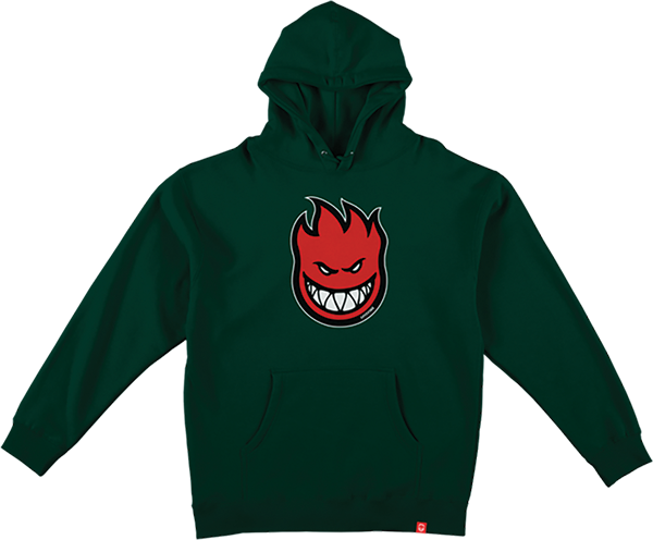 Spitfire Wheels Youth Bighead Fill Pullover Hooded Sweatshirts Alpine Green