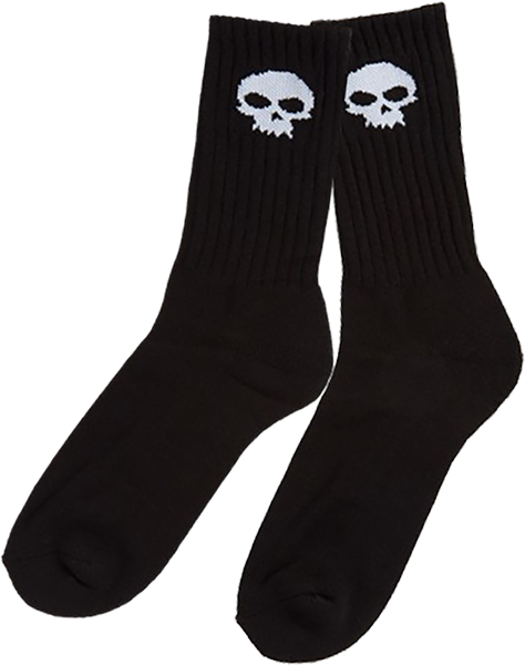 Zero Skateboards Socks Single Skull Black/White OSFA