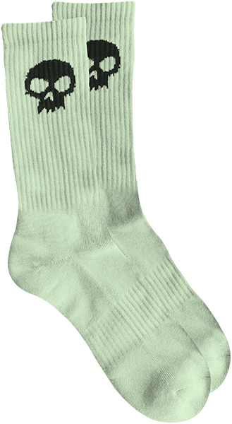 Zero Skateboards Socks Skull White/Glow in the Dark OSFA