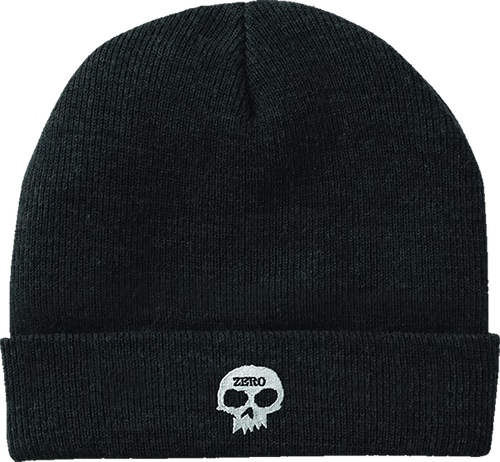 Zero Single Skull Black Beanie OSFA