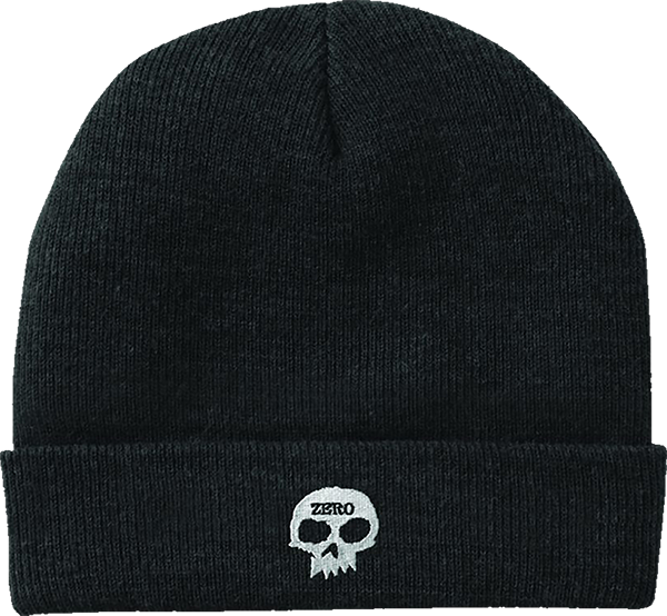 Zero Single Skull Black Beanie OSFA