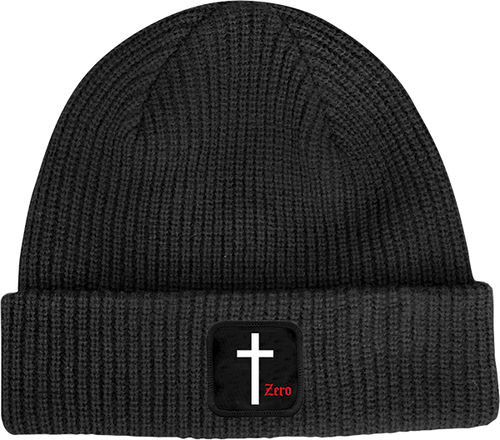 Zero Skateboards Jamie Thomas Signature Cross Black Beanie Hat OSFA