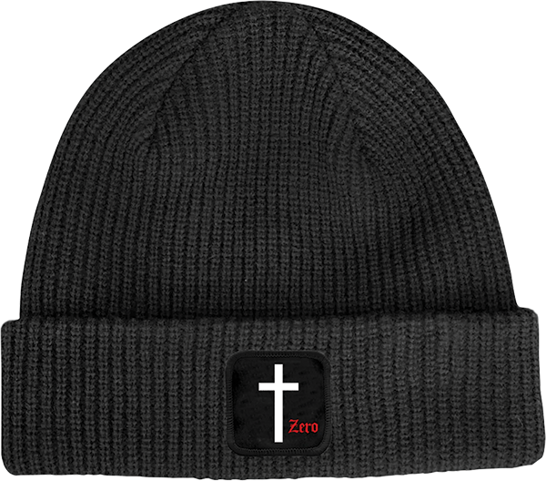 Zero Skateboards Jamie Thomas Signature Cross Black Beanie Hat OSFA