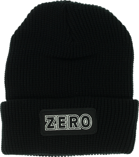 Zero Skateboards Beanie Bold Patch Black OSFA
