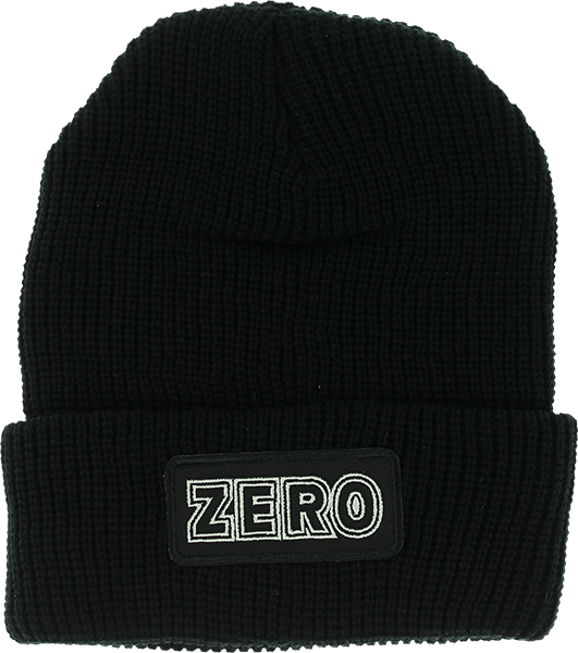 Zero Skateboards Beanie Bold Patch Black OSFA