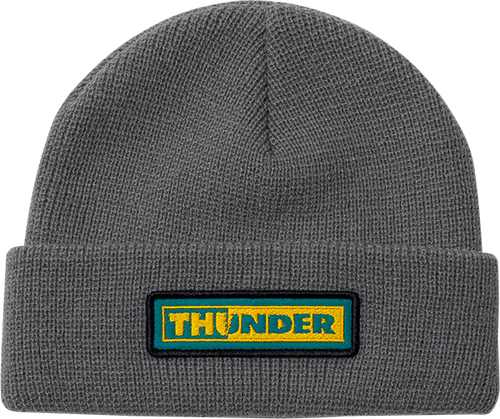 Thunder Trucks Skateboard Beanie Bolts Patch Grey