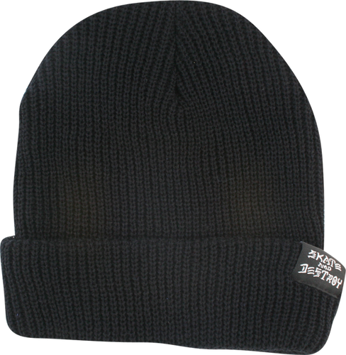 Thrasher Skate & Destroy/Skate Black Beanie OSFA