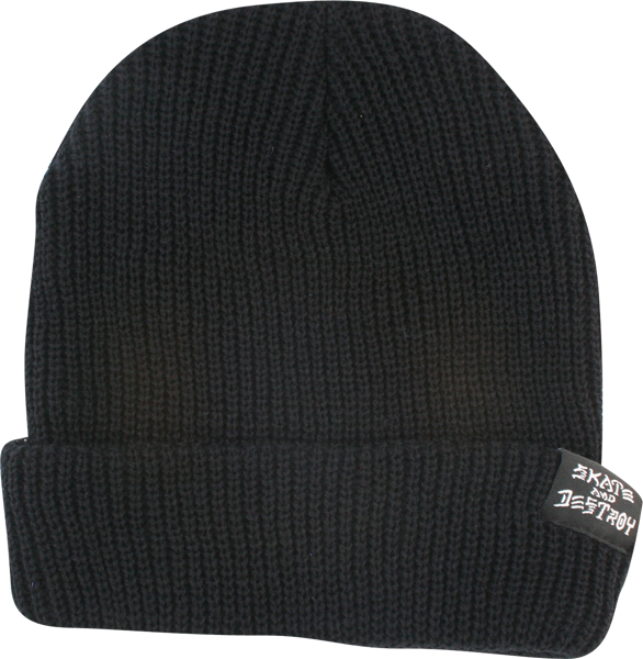 Thrasher Skate & Destroy/Skate Black Beanie OSFA