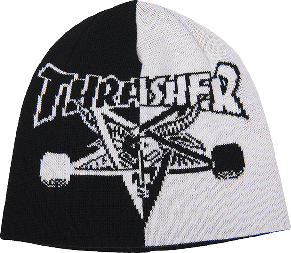 Thrasher Magazine Beanie Sk8 Goat Split Black/White OSFA