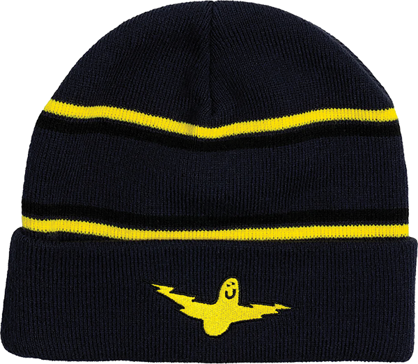 Krooked Skateboards Beanie Bird Lightning Cuff Navy/Yellow/Black OSFA