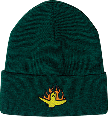 Krooked Skateboards Beanie Fire Bird Dark Green OSFA