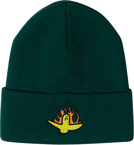 Krooked Skateboards Beanie Fire Bird Dark Green OSFA