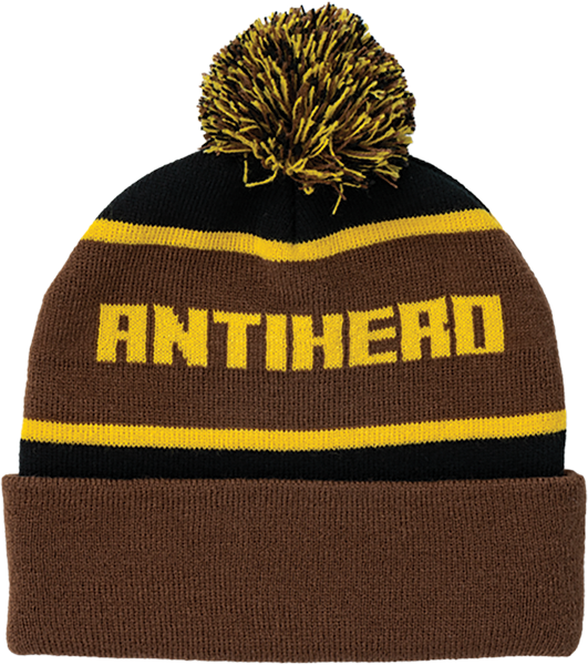 Anti Hero Ice Cold Pom Beanie Brown OSFA