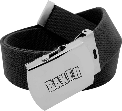 Baker Brand Logo Web Belt Black/Silver